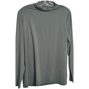 J McLaughlin Women's Nora Turtleneck Large Greenish Hue Fitted Ultra Lightweight